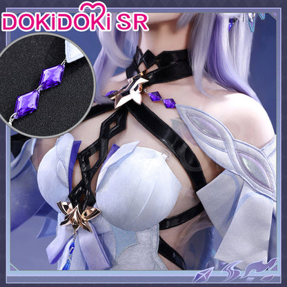 【Ready For Ship】【Size S-2XL】DokiDoki-SR Game Genshin Impact Cosplay White Skirk Costume Halloween