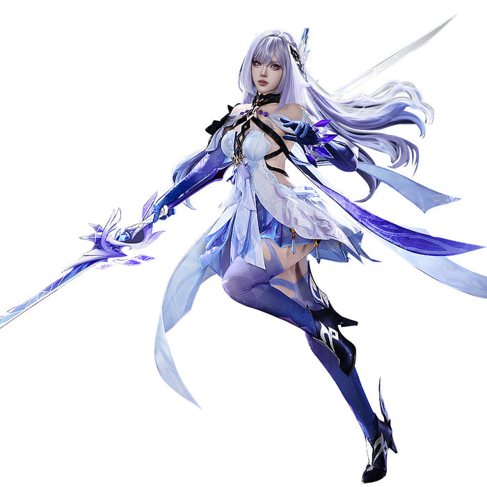 【Ready For Ship】【Size S-2XL】DokiDoki-SR Game Genshin Impact Cosplay White Skirk Costume Halloween