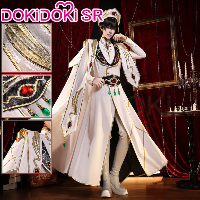 【Ready For Ship】【Size S-2XL】【Last Batch】DokiDoki-SR Anime Cosplay Emperor Costume White / Black Uniform King Wear