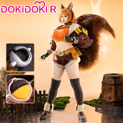 【Ready For Ship】【Size S-3XL】Dokidoki-R Game Cosplay Brown Leather Suit Tail