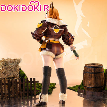 【Ready For Ship】【Size S-3XL】Dokidoki-R Game Cosplay Brown Leather Suit Tail