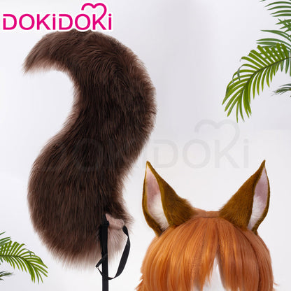【Ready For Ship】【Size S-3XL】Dokidoki-R Game Cosplay Brown Leather Suit Tail