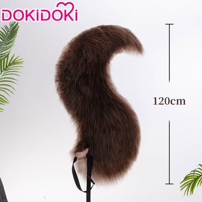 【Ready For Ship】【Size S-3XL】Dokidoki-R Game Cosplay Brown Leather Suit Tail