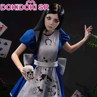【Ready For Ship】【Size S-3XL】DokiDoki-SR Game Alice: Madness Returns Cosplay Alice Costume Blue Dress