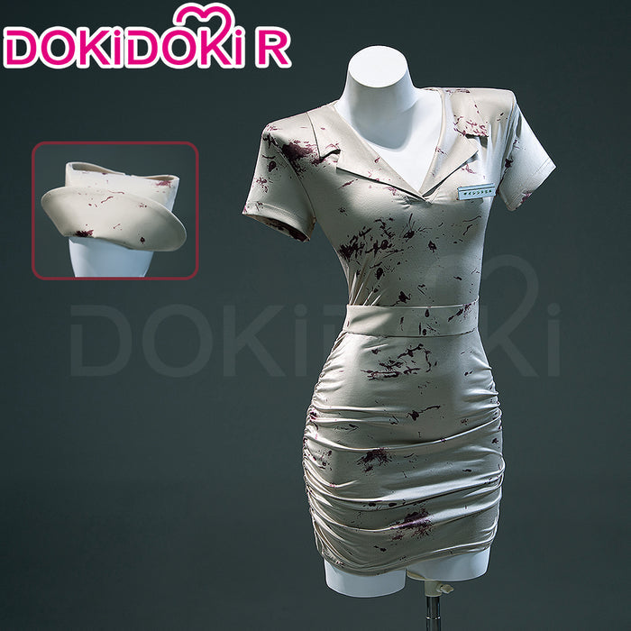【Ready For Ship】【Size XS-3XL】DokiDoki-R Movie Game Cosplay Nurse Costume Halloween