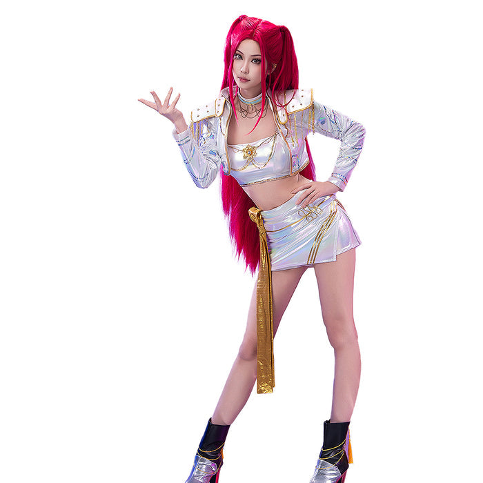 【Ready For Ship】【Size XS-3XL】【Last Batch】DokiDoki-R Movie Anime KPOP KILLER Cosplay Costume WHITE SERIES