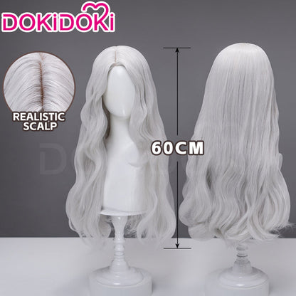【Silver Ver Ready For Ship】DokiDoki Game Clair Obscur: Expedition 33 Copslay Maelle Wig Long Curly Red Silver Hair
