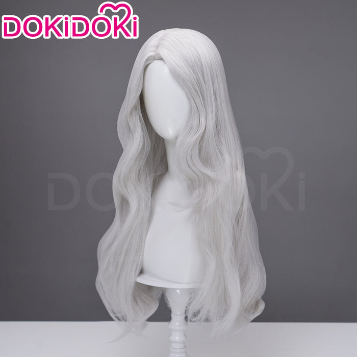 【Silver Ver Ready For Ship】DokiDoki Game Clair Obscur: Expedition 33 Copslay Maelle Wig Long Curly Red Silver Hair