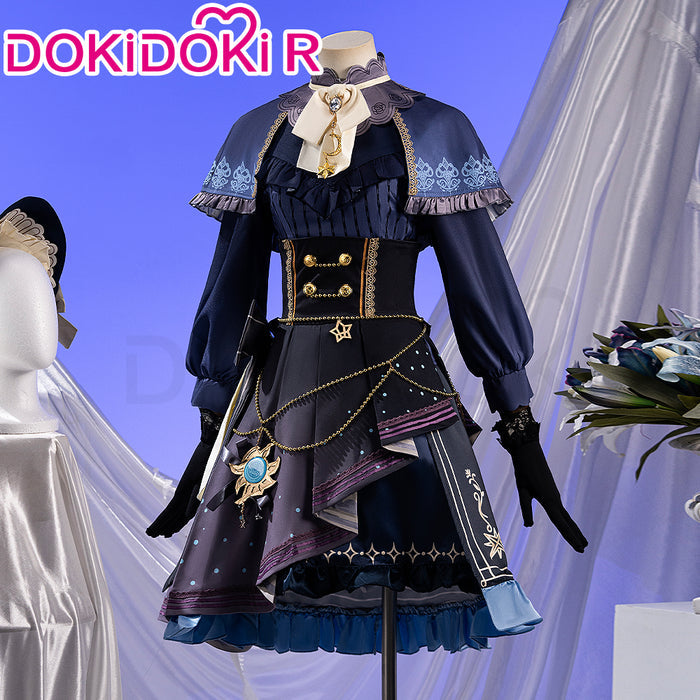 【Size M-2XL】DokiDoki-R Game Cosplay Short Black Dress Costume Twilight Draw