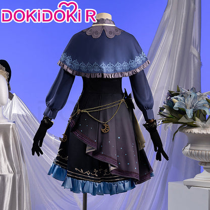 【Size M-2XL】DokiDoki-R Game Cosplay Short Black Dress Costume Twilight Draw