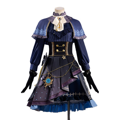【Size M-2XL】DokiDoki-R Game Cosplay Short Black Dress Costume Twilight Draw
