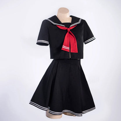 【Size S-2XL 】DokiDoki-R Anime Fate/stay night Cosplay Alter Costume Black / White Sailor Suit