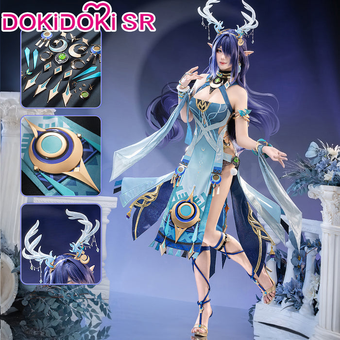 【Size S-3XL】DokiDoki-SR Game Genshin Impact Cosplay Lauma Costume Song of the Welkin Moon Nod Krai Halloween