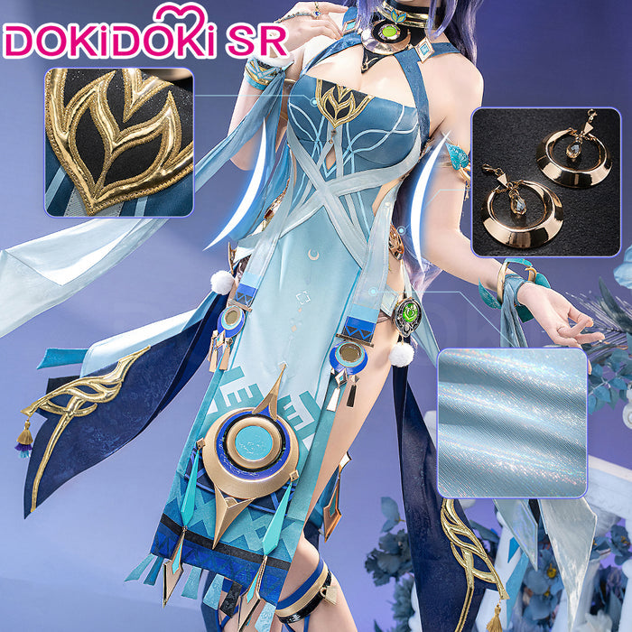 【Size S-3XL】DokiDoki-SR Game Genshin Impact Cosplay Lauma Costume Song of the Welkin Moon Nod Krai Halloween