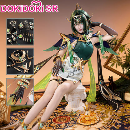 【Size S-3XL】DokiDoki-SR Game Genshin Impact Cosplay Nefer Costume Song of the Welkin Moon Nod Krai Halloween