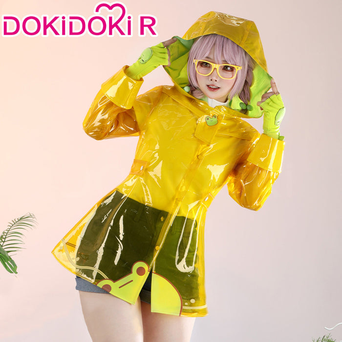 【Size XS-2XL 】DokiDoki-R Game Cosplay Yellow Raincoat Costume