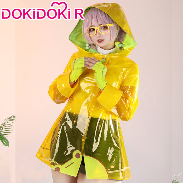 【Size XS-2XL 】DokiDoki-R Game Cosplay Yellow Raincoat Costume