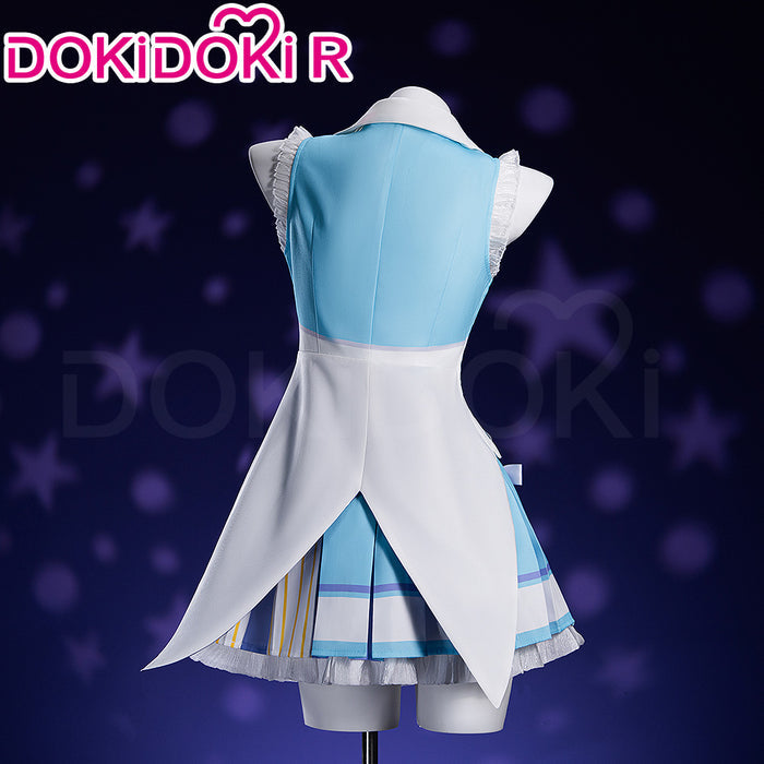 【Size XS-2XL】DokiDoki-R Anime Cosplay Blue Dress Stage Outfit Costume Cheerleader Rhythmic Gymnastics