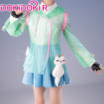 【Size XS-2XL】DokiDoki-R Game Cosplay Costume Rainy Day Green Costume