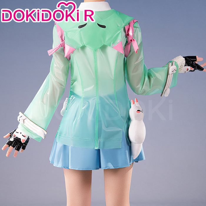 【Size XS-2XL】DokiDoki-R Game Cosplay Costume Rainy Day Green Costume