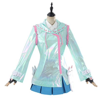 【Size XS-2XL】DokiDoki-R Game Cosplay Costume Rainy Day Raincoat Green
