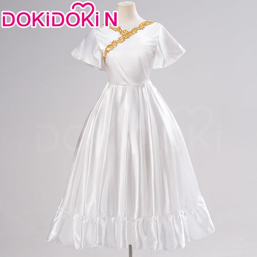 【Size XS-3XL】DokiDoki-N Anime Cosplay Feern Party Costume White Dress