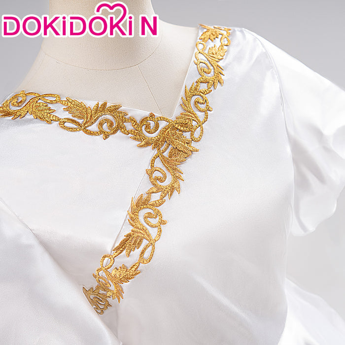 【Size XS-3XL】DokiDoki-N Anime Cosplay Feern Party Costume White Dress