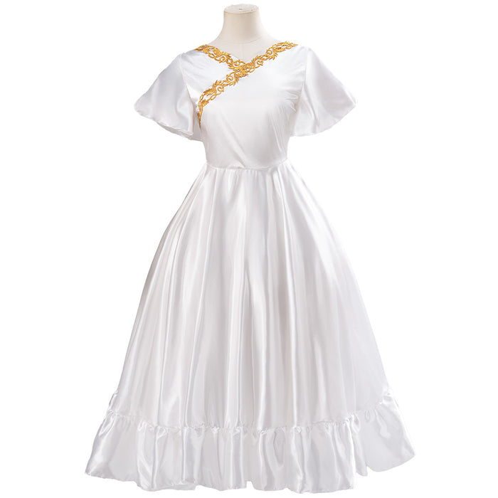 【Size XS-3XL】DokiDoki-N Anime Cosplay Feern Party Costume White Dress