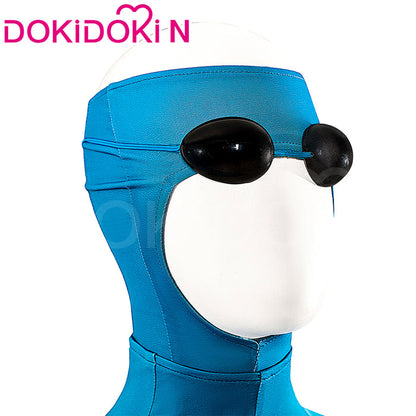 【Size XS-3XL】DokiDoki-N Movie Season 3 Cosplay Blue Man Costume Bodysuit