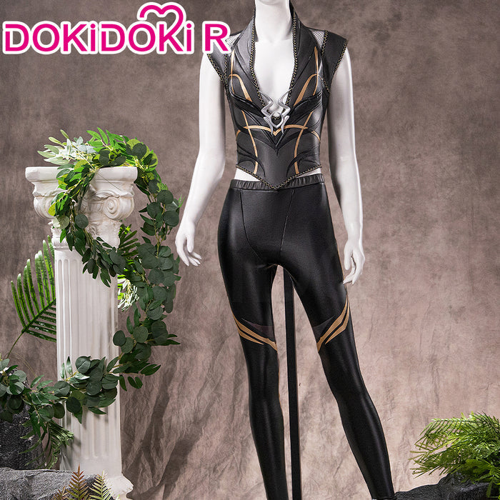 【Size XS-3XL】DokiDoki-R Game Cosplay Black Suit Two-Piece Leather Jacket