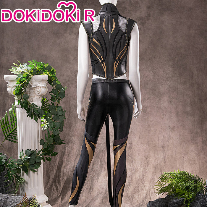 【Size XS-3XL】DokiDoki-R Game Cosplay Black Suit Two-Piece Leather Jacket
