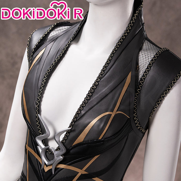 【Size XS-3XL】DokiDoki-R Game Cosplay Black Suit Two-Piece Leather Jacket