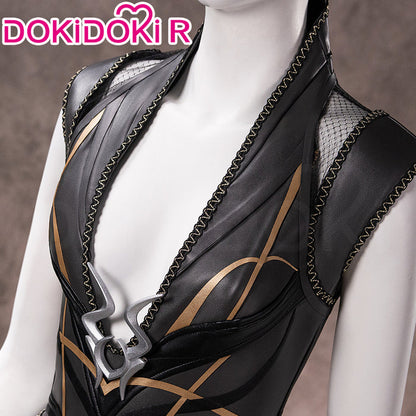 【Size XS-3XL】DokiDoki-R Game Cosplay Black Suit Two-Piece Leather Jacket