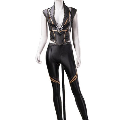 【Size XS-3XL】DokiDoki-R Game Cosplay Black Suit Two-Piece Leather Jacket