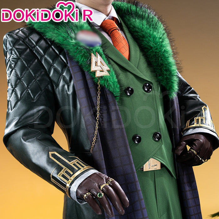 【Size XS-3XL】Dokidoki-R Game Cosplay Costume Green Suit Costume Presidential Attire