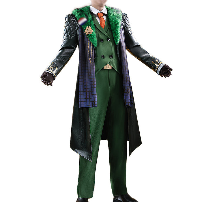 【Size XS-3XL】Dokidoki-R Game Cosplay Costume Green Suit Costume Presidential Attire