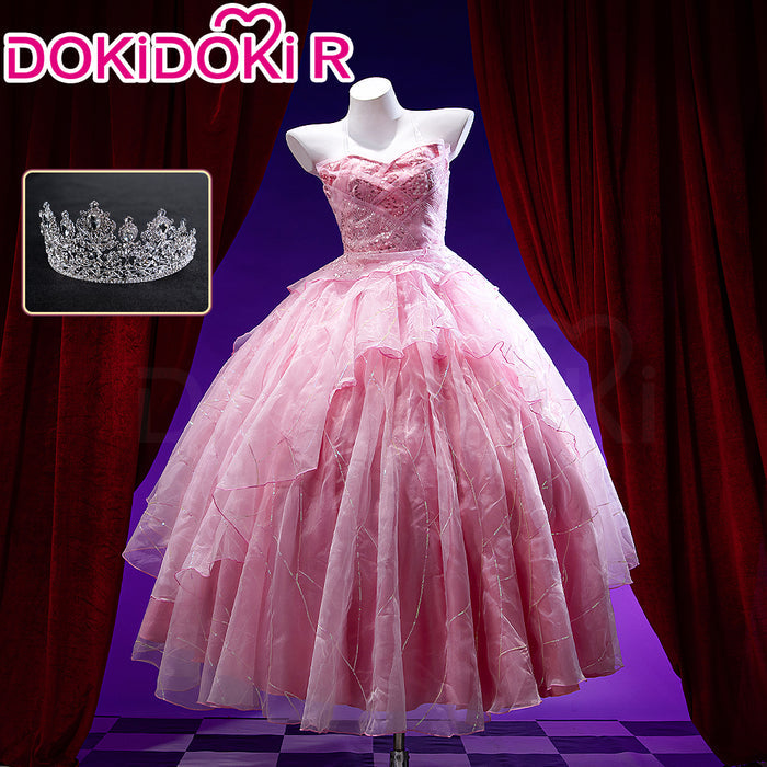 【Size XS-3XL】DokiDoki-R Movie Cosplay Costume Pink Dress