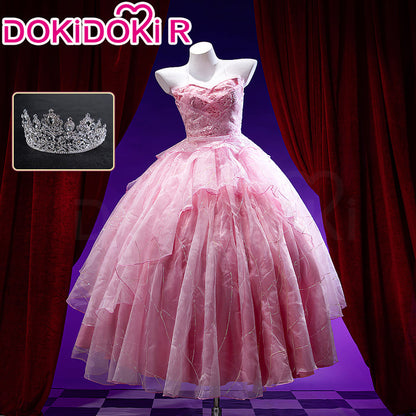 【Size XS-3XL】DokiDoki-R Movie Cosplay Costume Pink Dress