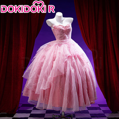 【Size XS-3XL】DokiDoki-R Movie Cosplay Costume Pink Dress