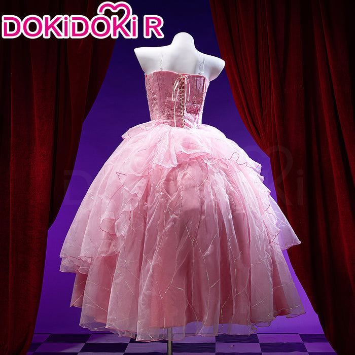 【Size XS-3XL】DokiDoki-R Movie Cosplay Costume Pink Dress