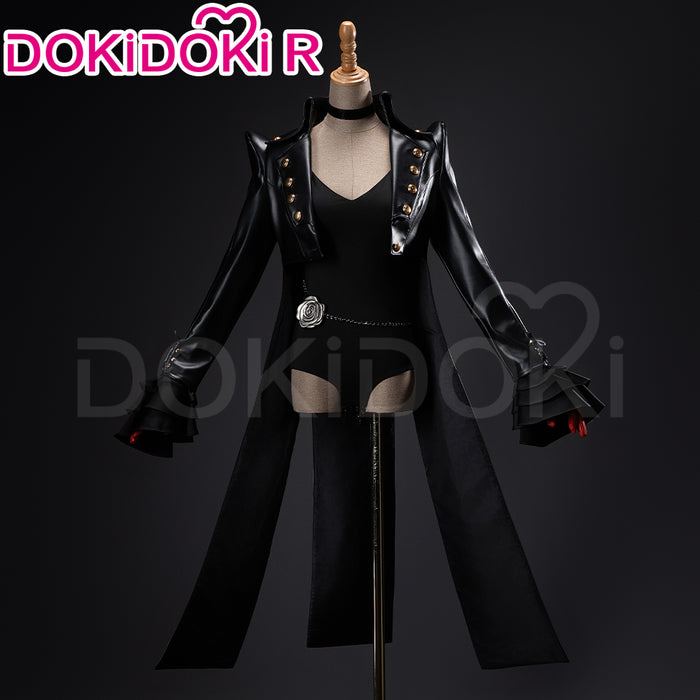 【Size XS-XL】DokiDoki-R Game Cosplay Costume Black Jumpsuit