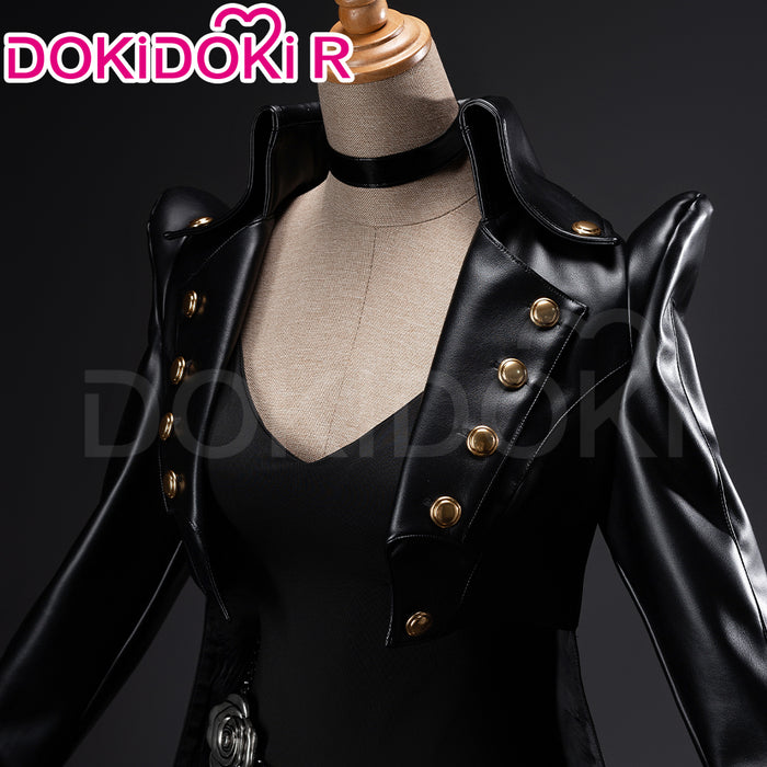 【Size XS-XL】DokiDoki-R Game Cosplay Costume Black Jumpsuit