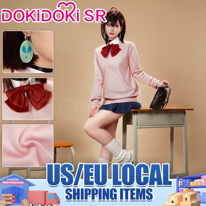 【US/EU LOCAL SHIPPING】Dokidoki-SR Anime DDD Cosplay Pink Uniform Costume / Wig Female