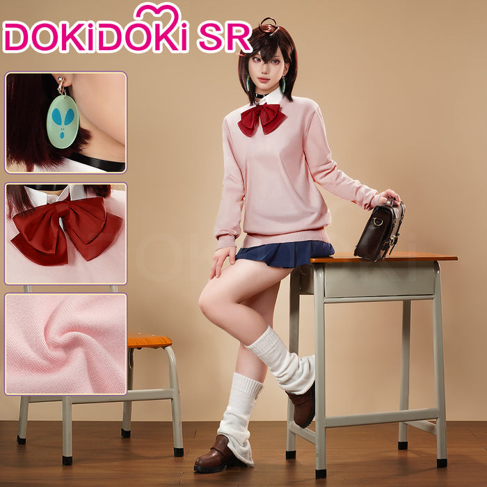 【US/EU LOCAL SHIPPING】Dokidoki-SR Anime DDD Cosplay Pink Uniform Costume / Wig Female